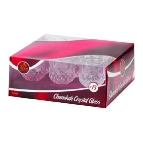 Crystal Oil Glasses {Judaica-lecht-Glasses & Accessories} Manchester Judaica