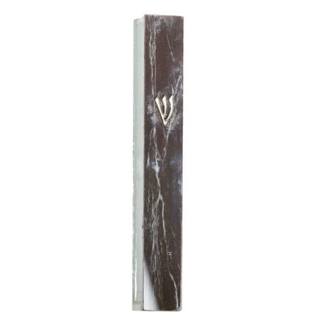 Glass Mezuzah 15cm - Black Judaica-Home-Mezuzah Holder 23171 Manchester Judaica