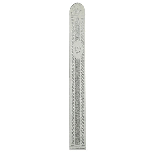 Glass Mezuzah 20cm - Crown Judaica-Home-Mezuzah Holder 22971 Manchester Judaica