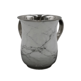 Marble Stainless Steel Washing Cup Judaica-Home-Washing Cup 12093 Manchester Judaica