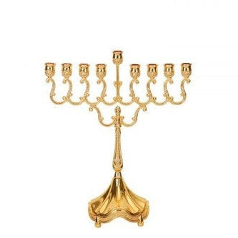 Mini Gold Menorah Holiday-Chanukah-Menorah 12315 Manchester Judaica