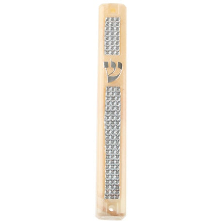 Plastic Mezuzah 15cm - 3D Metallic Paint Judaica-Home-Mezuzah Holder 22677 Manchester Judaica