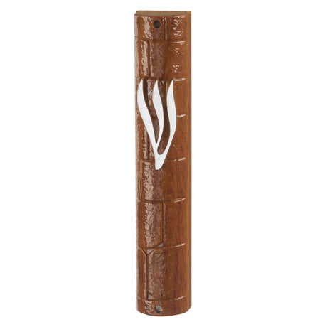 Plastic Mezuzah 15cm - Kosel Stones - Wood Painted Judaica-Home-Mezuzah Holder 424483 Manchester Judaica