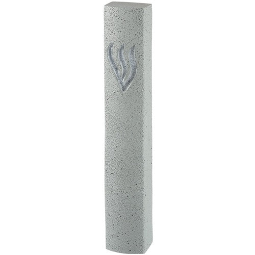 Polyresin Mezuzah 15 cm - Stone Like - Gray Judaica-Home-Mezuzah Holder 23657 Manchester Judaica