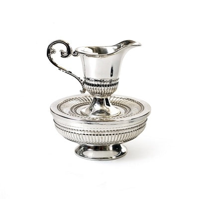 silver plated mayim acharoinim Judaica-Tabletop-Mayim Achronim 368 Manchester Judaica