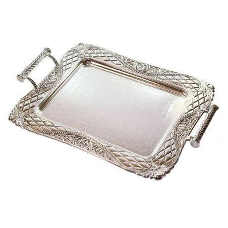 Silver Plated Tray 50*37 {Judaica-Lecht-Lecht Trays} Manchester Judaica