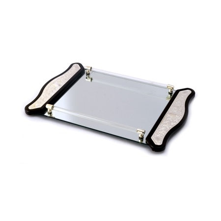 Square Silver Plated Mirror Tray {Judaica-Lecht-Lecht Trays} Manchester Judaica