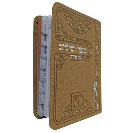 תהלים מדורג ביאורי מילים 14 ס"מ חום בהיר - עוז והדרLight Brown ספרים-תפילות-תהלים 156043 Manchester Judaica