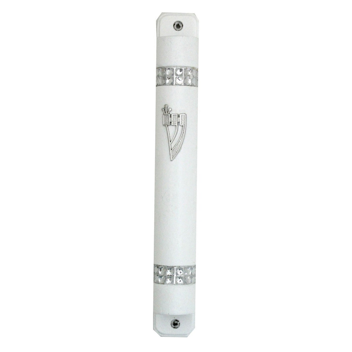 Wood Mezuzah 20cm - White Judaica-Home-Mezuzah Holder 421093 Manchester Judaica