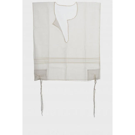 Wool Tzitzis White Stripes {Judaica-Clothing-Tzitzit & Accessories} Manchester Judaica