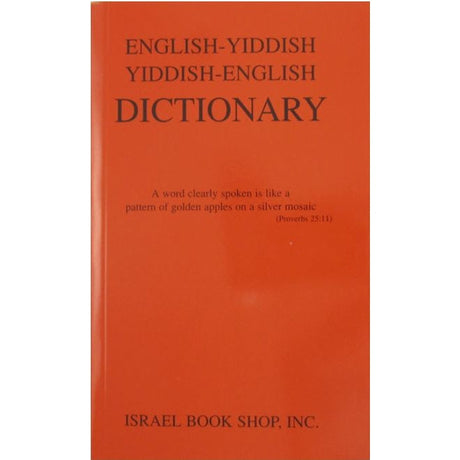 Yiddish-english dictionary pocket size Books-English-To be sorted 8784 Manchester Judaica